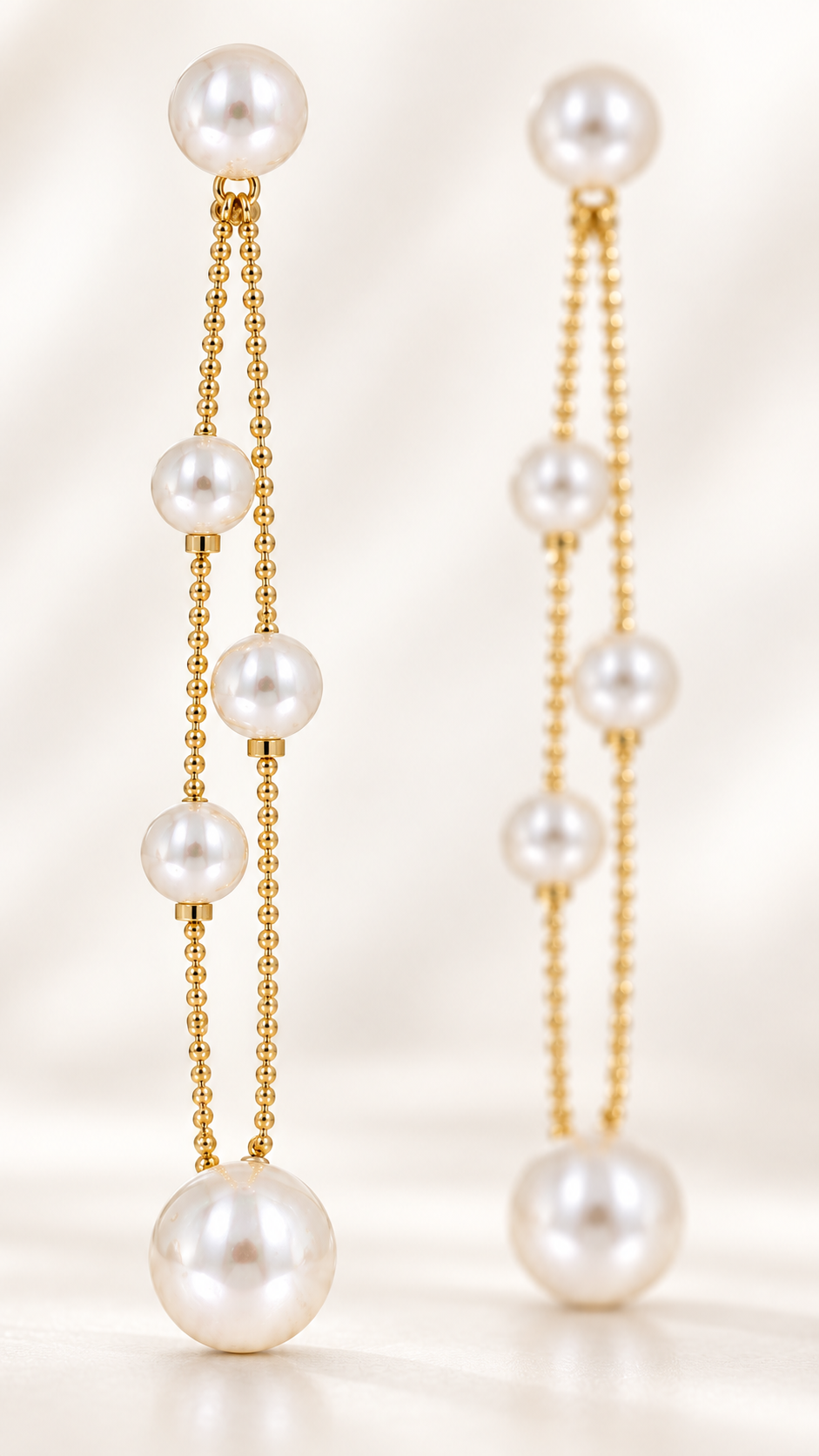 Double Chain Drop Earrings