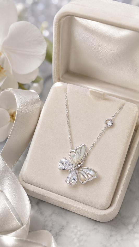 Butterfly Pearl Necklace