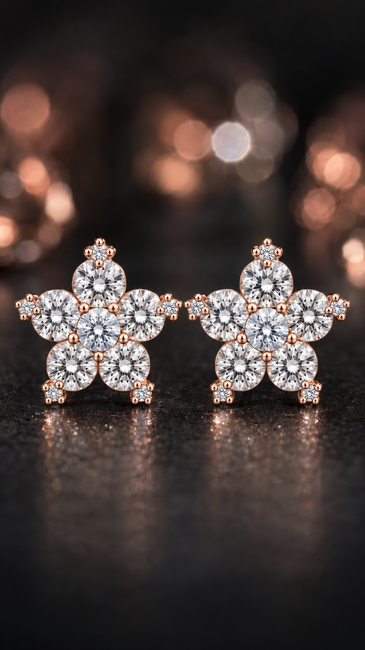 Floral Snowflake Earrings