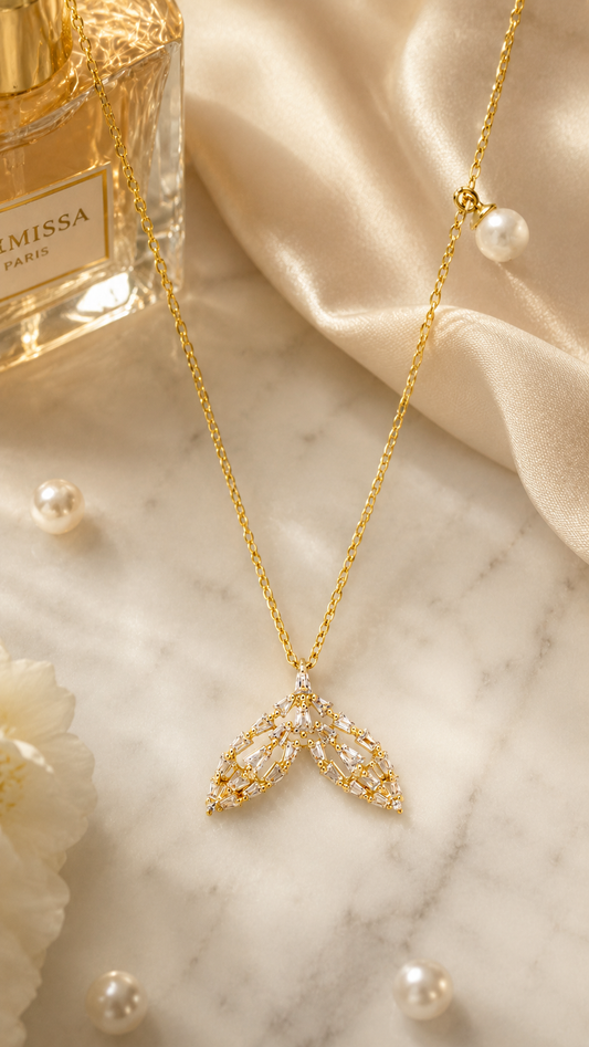 Butterfly Wing Crystal Necklace