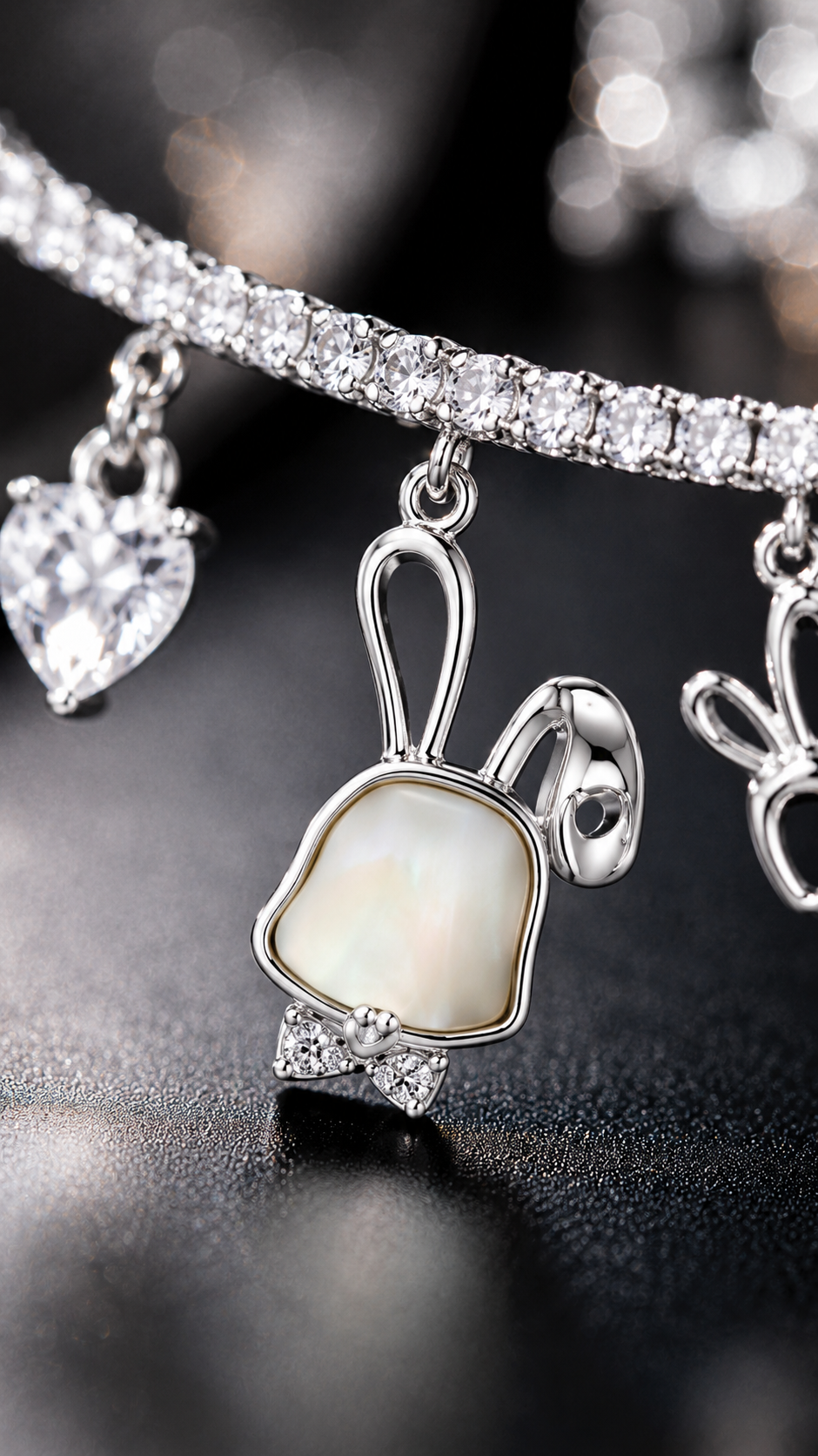 Bunny & Heart Charm Bracelet