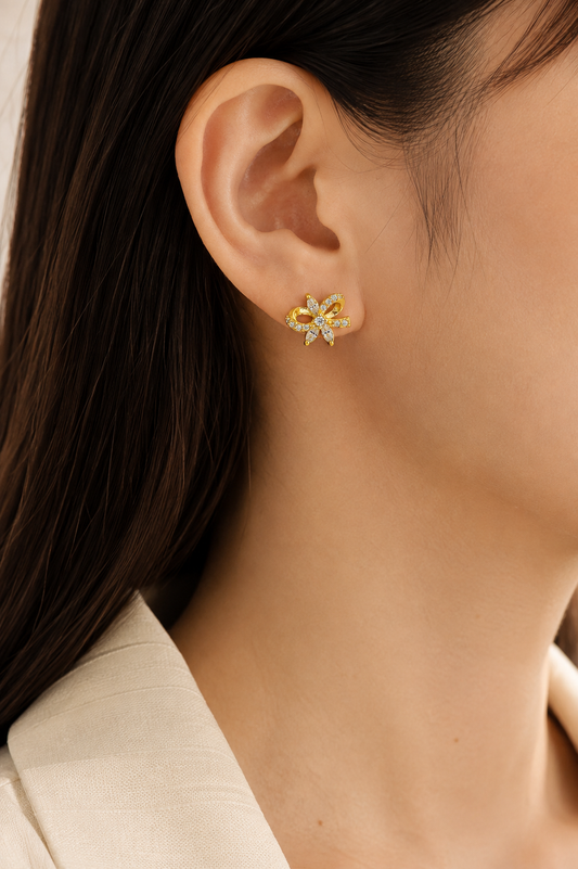 Bow & Floral Earrings