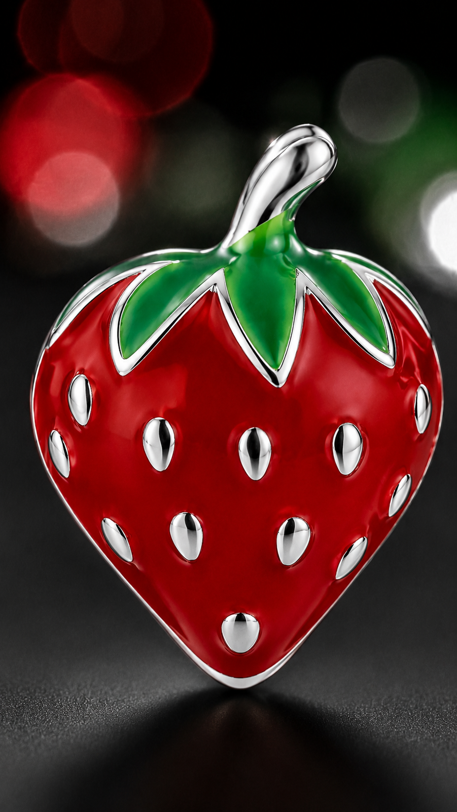 Red Green Strawberry Earrings