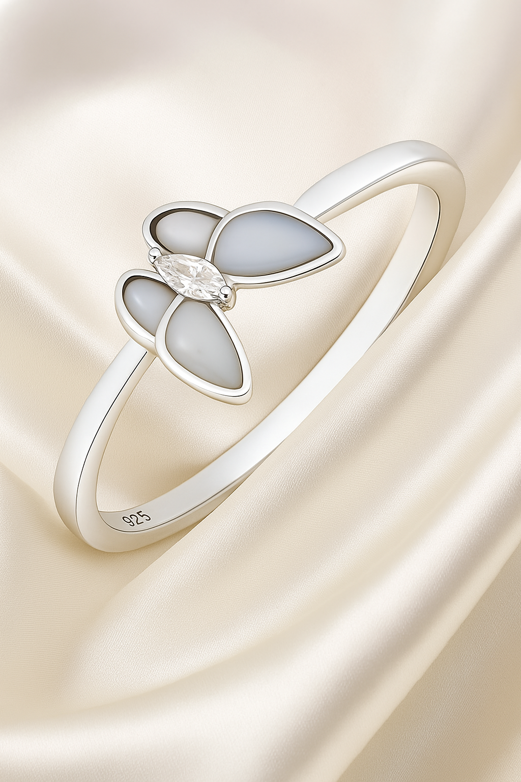 Charming 925 Silver Butterfly Design Ring for Women – Elegant Minimal Finger Ring for Daily & Party Wear