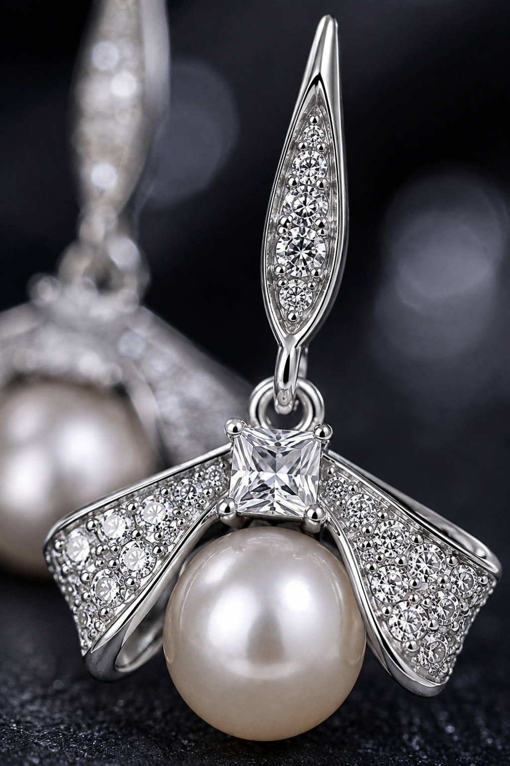 Bow Pearl Earrings