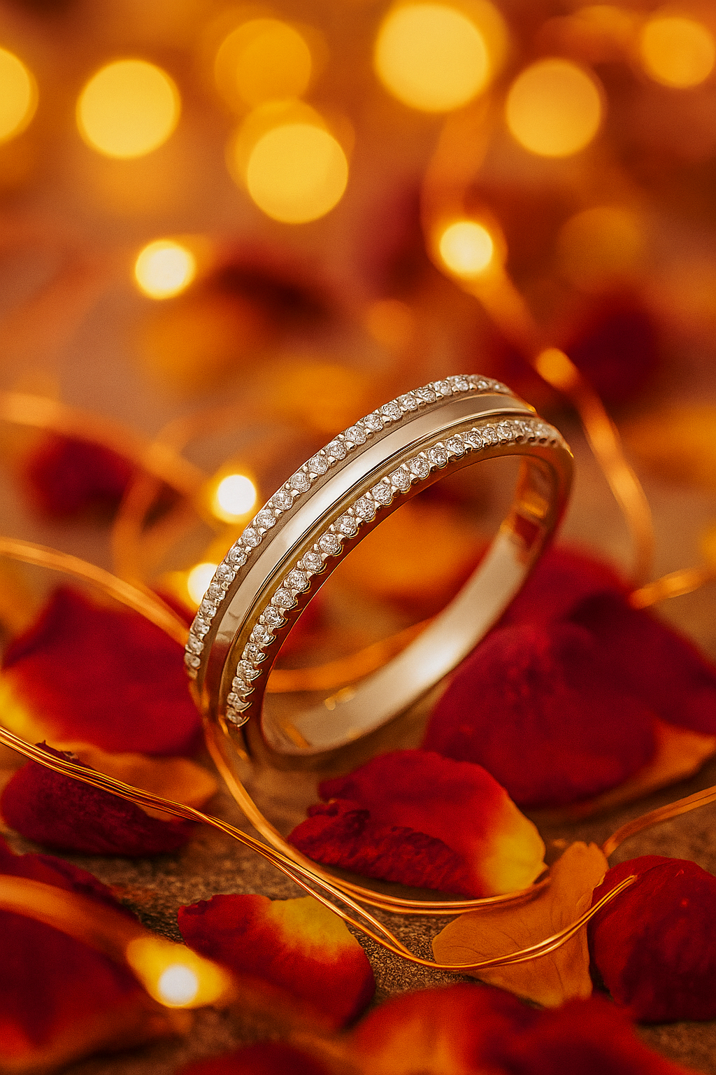 Elegant 925 Silver Double Line Zircon Band Ring for Women – Classic Everyday & Party Wear Finger Ring