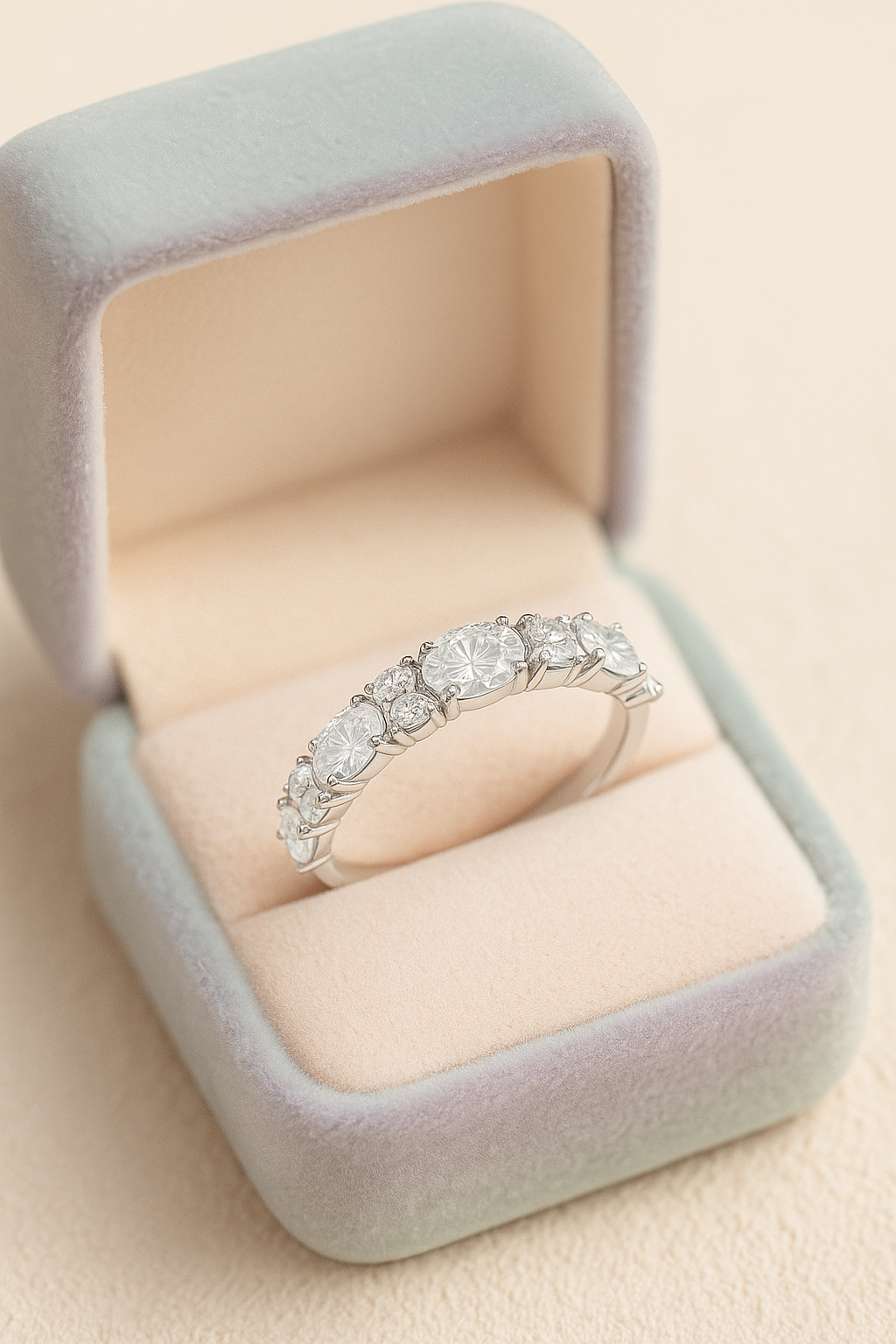 Elegant 925 Silver Classic Zircon Band Ring for Women – Timeless Sparkling Finger Ring for Daily & Party Wear