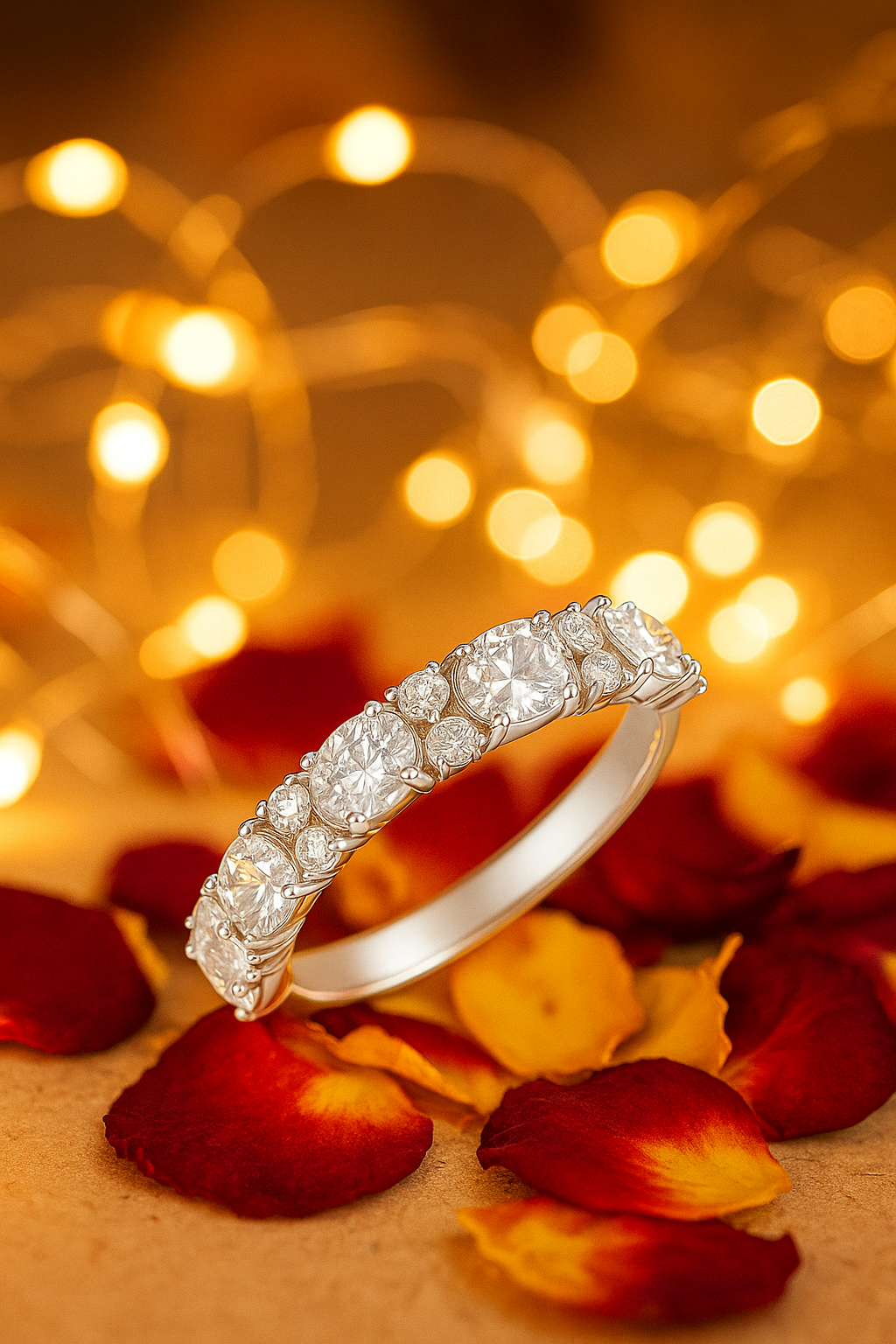 Elegant 925 Silver Classic Zircon Band Ring for Women – Timeless Sparkling Finger Ring for Daily & Party Wear