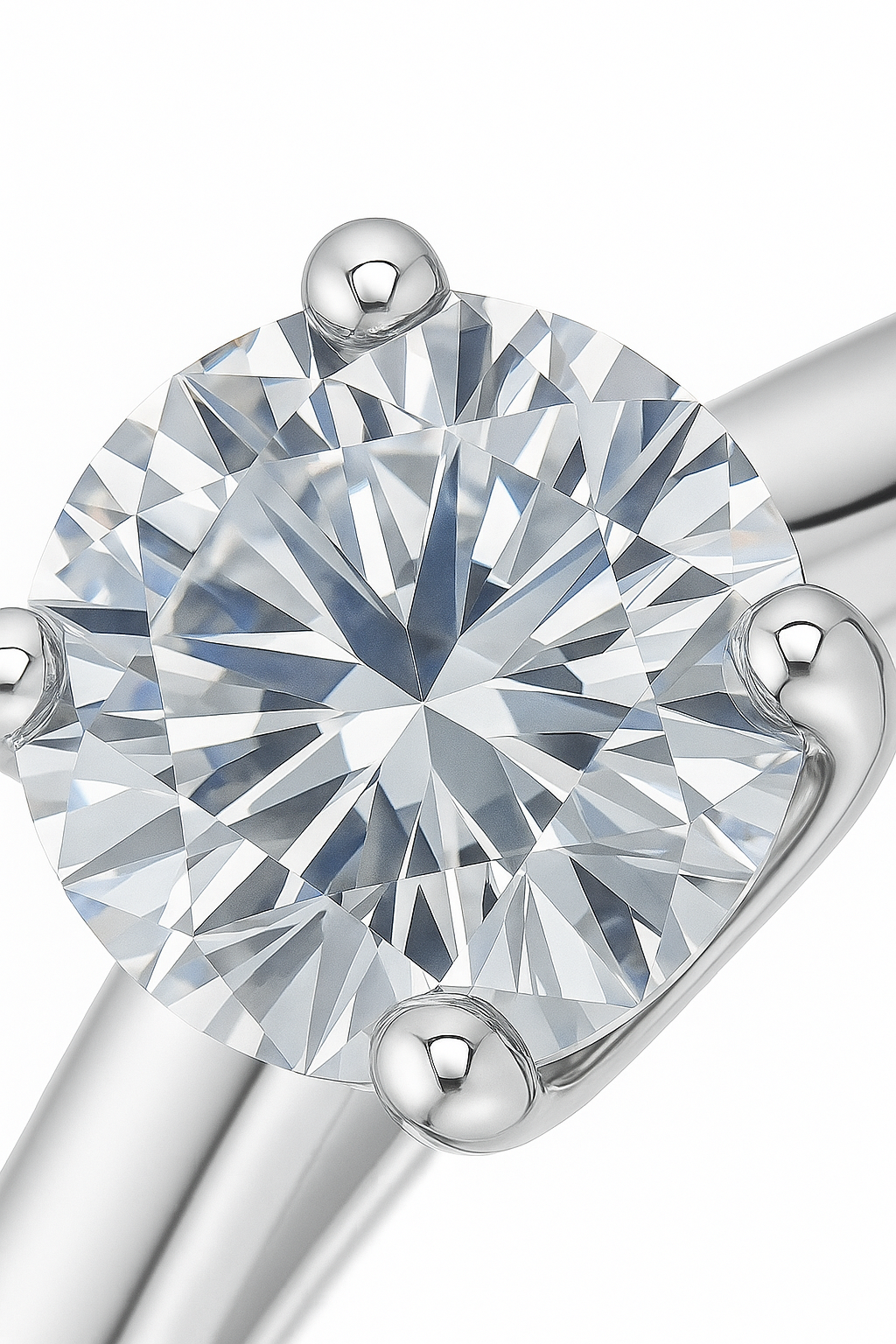 Classic 925 Silver Round Solitaire Zircon Ring for Women – Elegant Engagement & Daily Wear Finger Ring