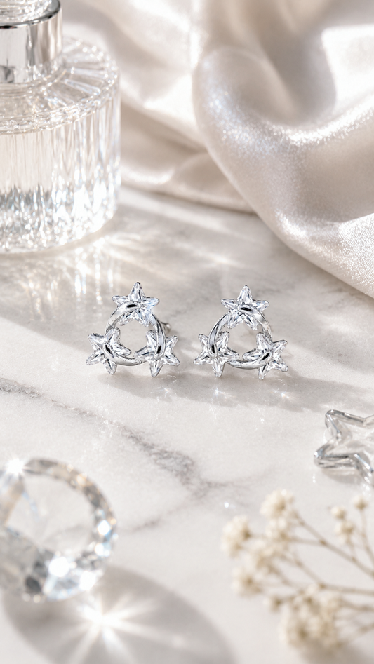 Triple Star Earrings
