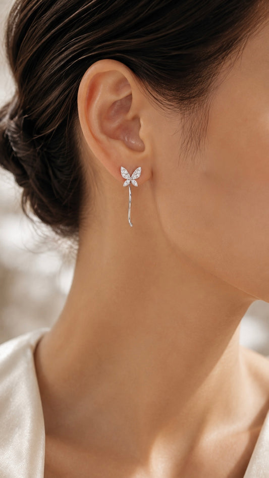 Butterfly Threader Earrings