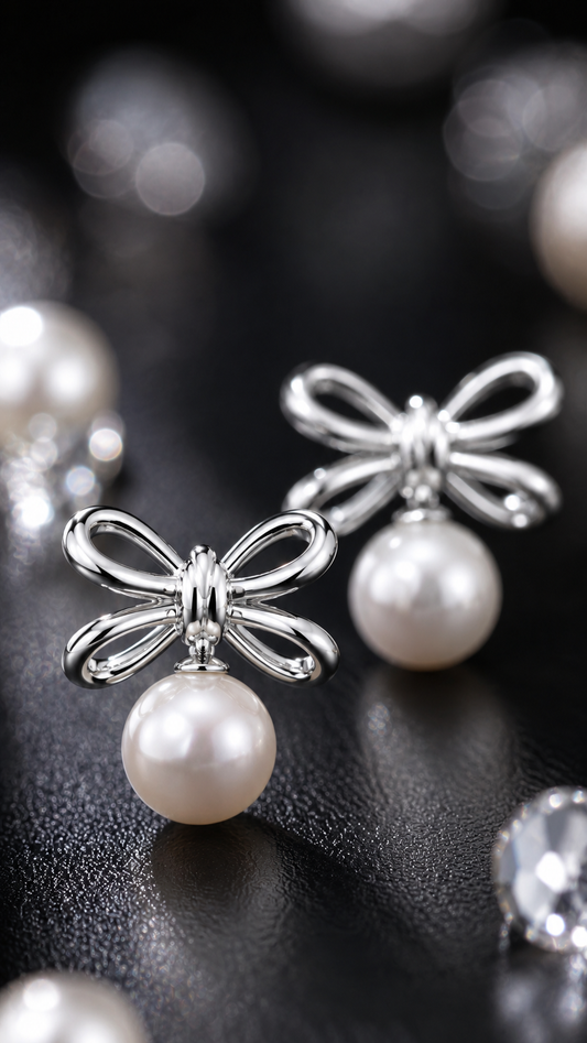 Bow Pearl Earrings