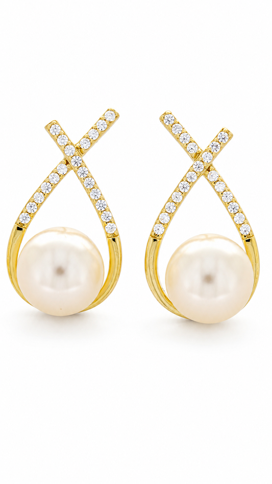 Infinity Pearl Earrings