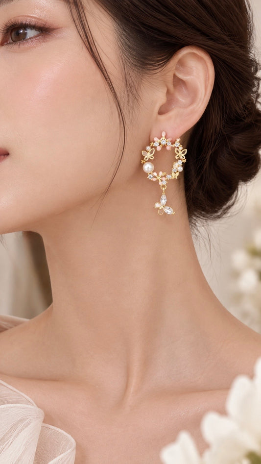 Butterfly Pearl Earrings