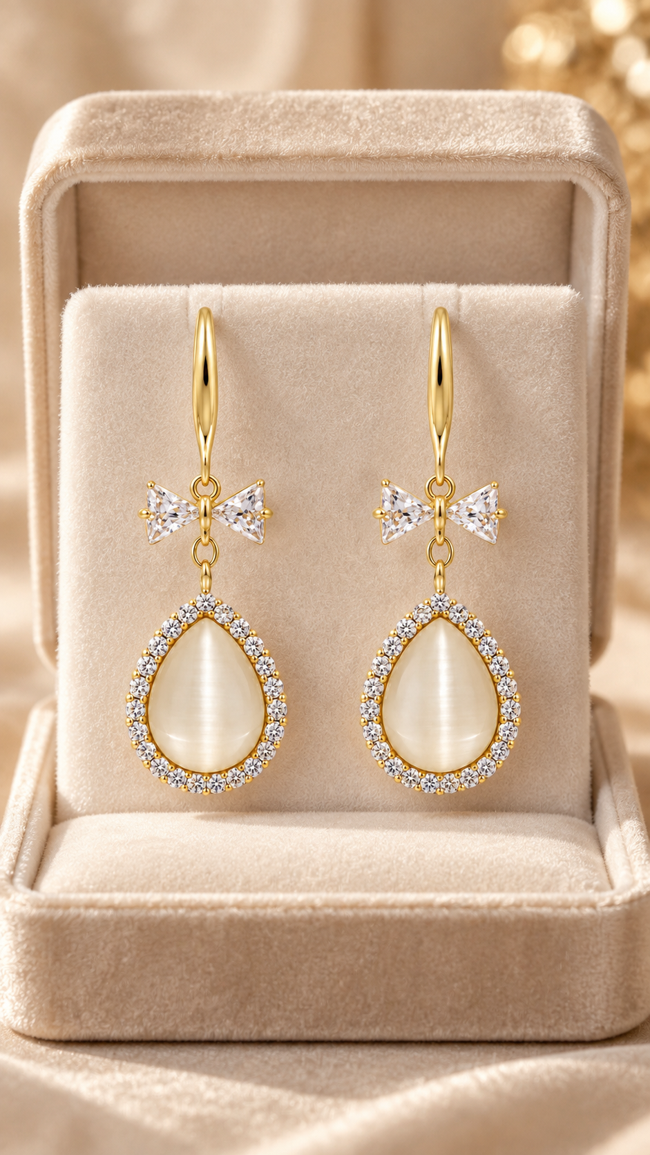 Gold Bow Earrings