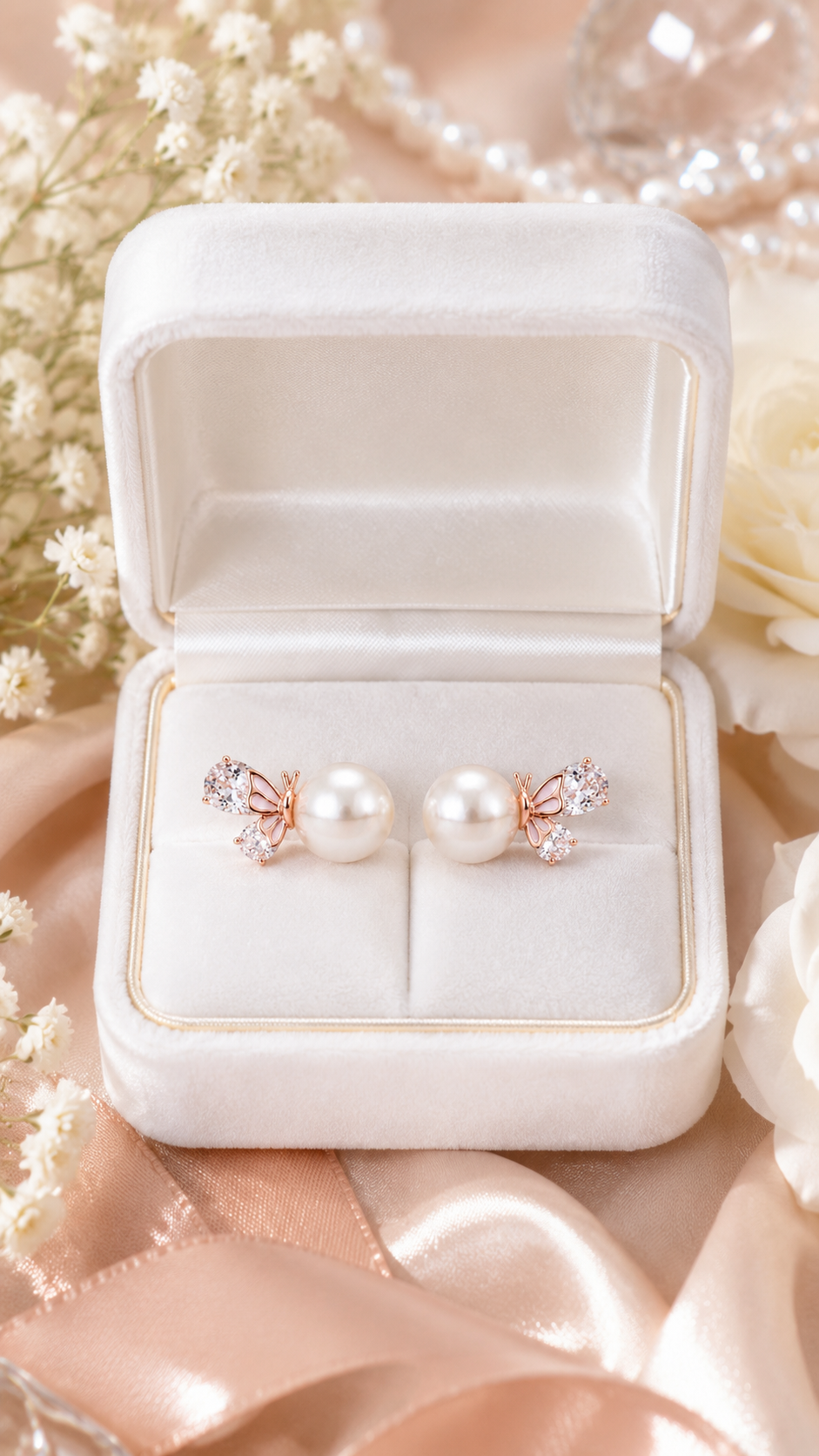 Pearl Butterfly Earrings