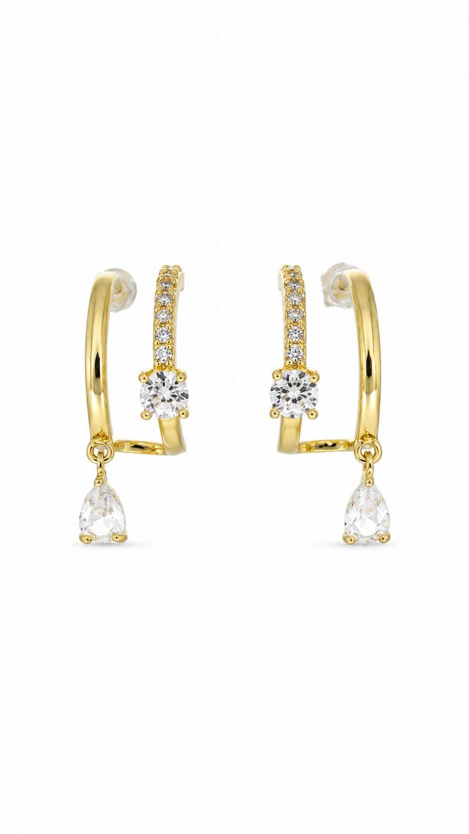 Earrings Pear-Cut Crystal