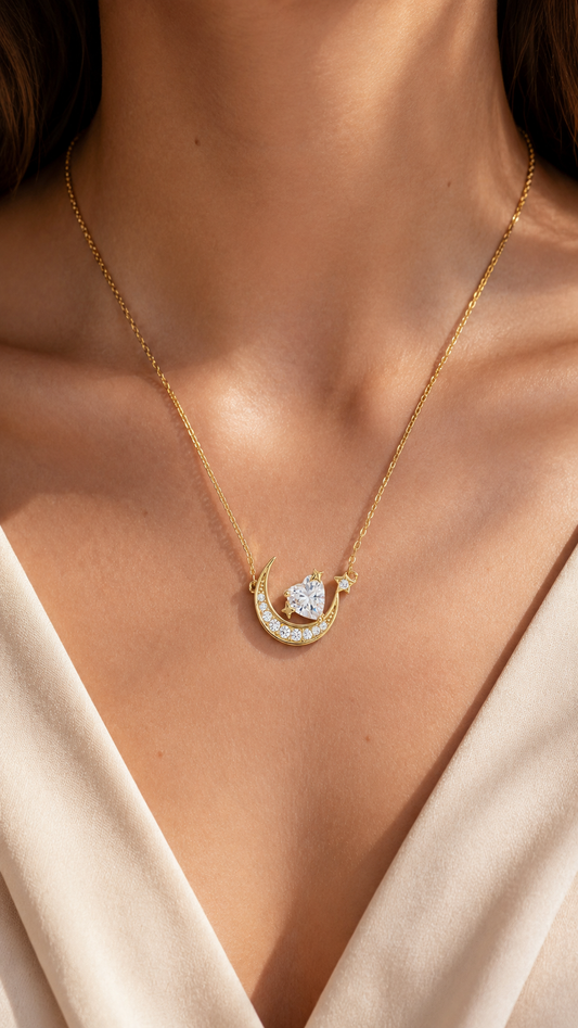 Elegant Moon Love Necklace