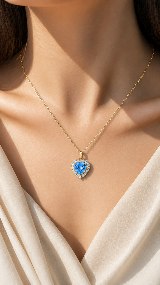 Luxury Blue Crystal Necklace