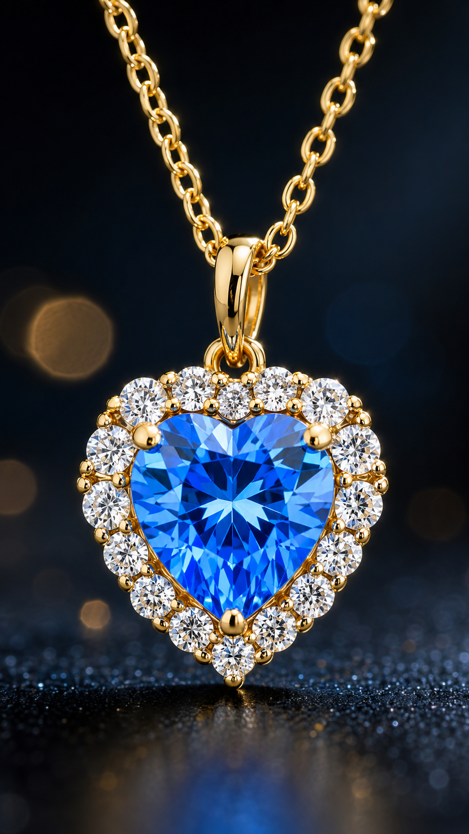 Luxury Blue Crystal Necklace