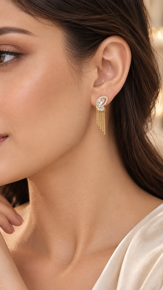 Butterfly Tassel Chain Earrings