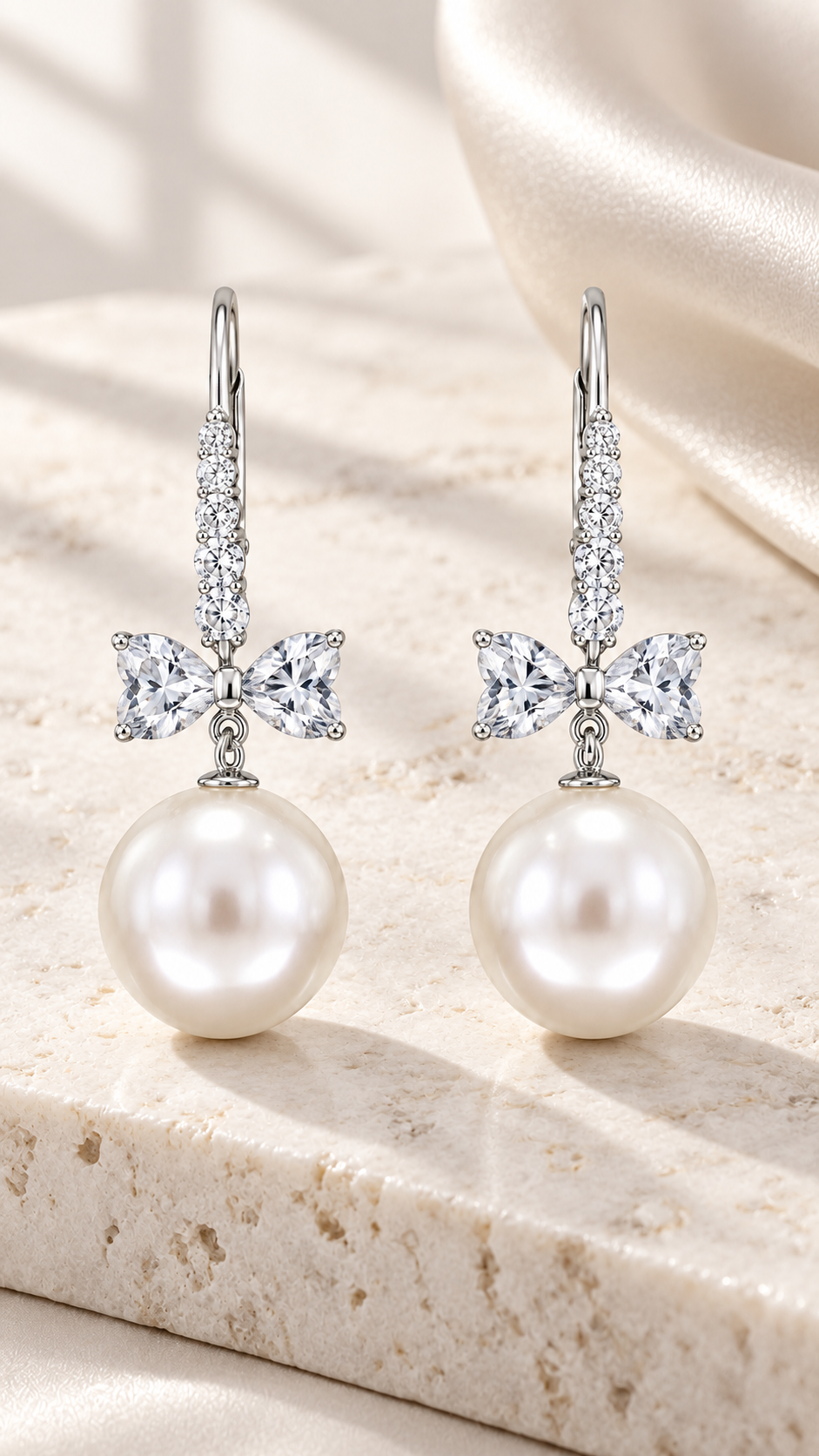 Bow & Pearl Earrings