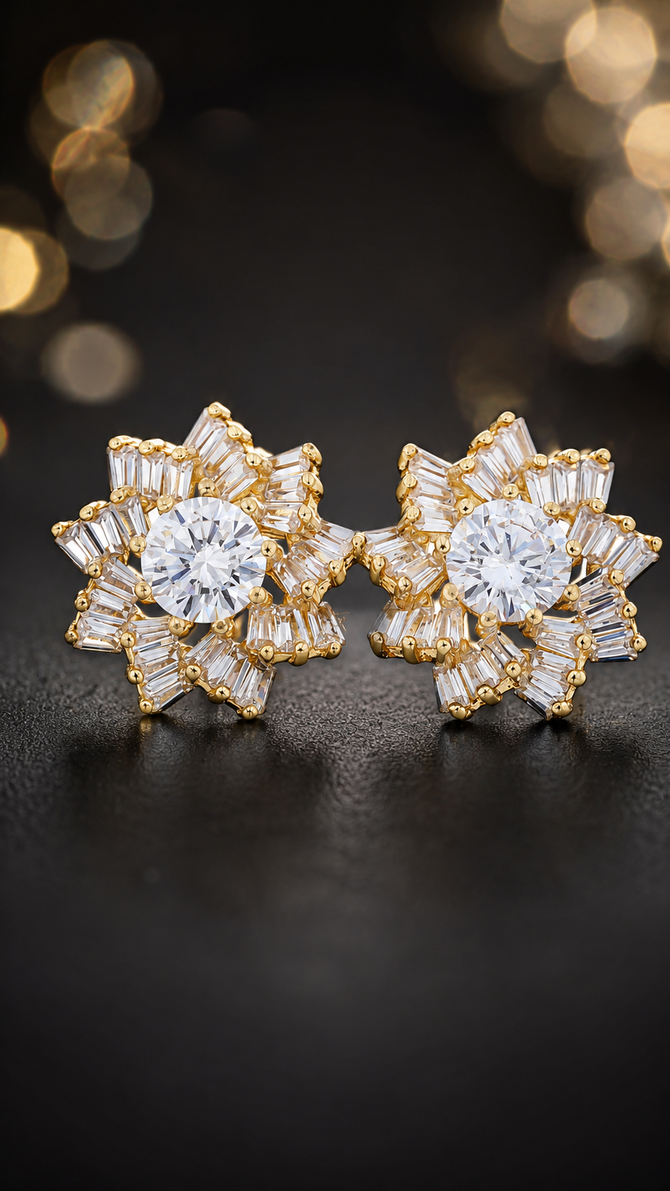 Sunburst Crystal Earrings