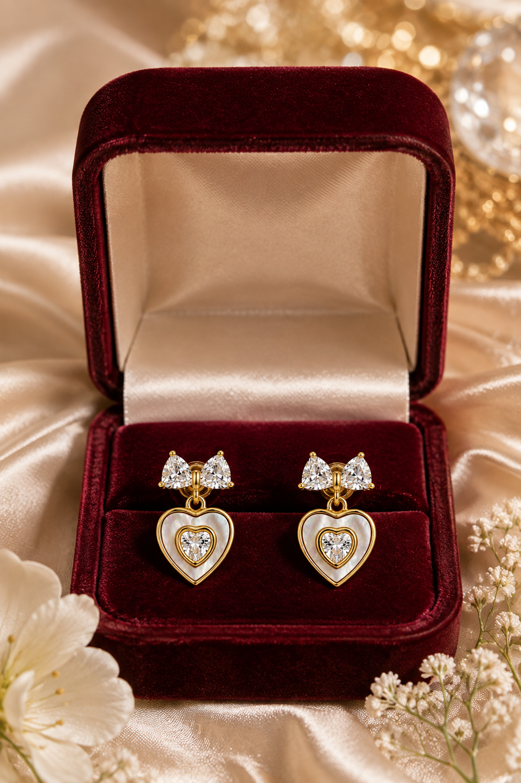 Bow & Heart Earrings