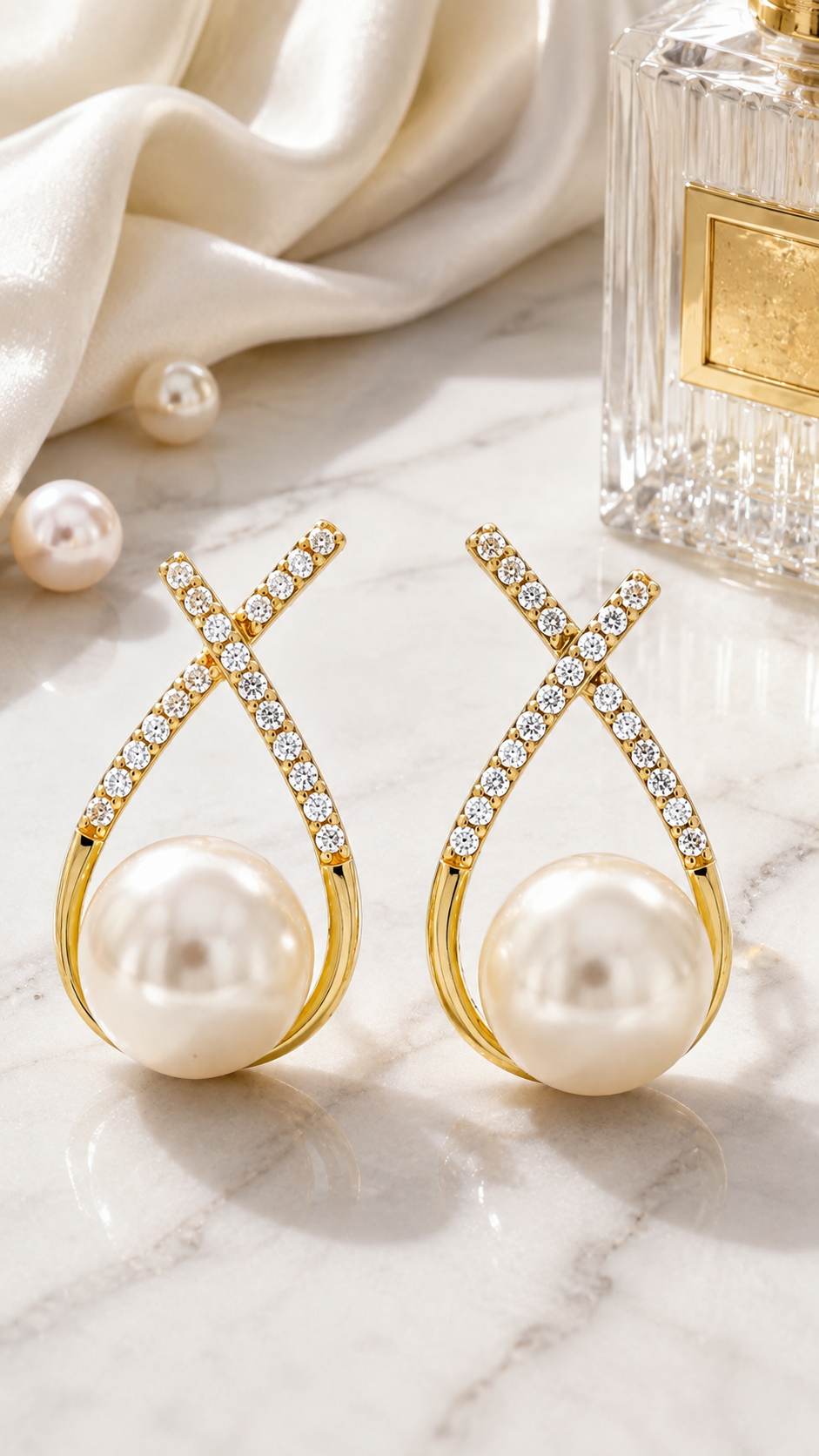 Infinity Pearl Earrings