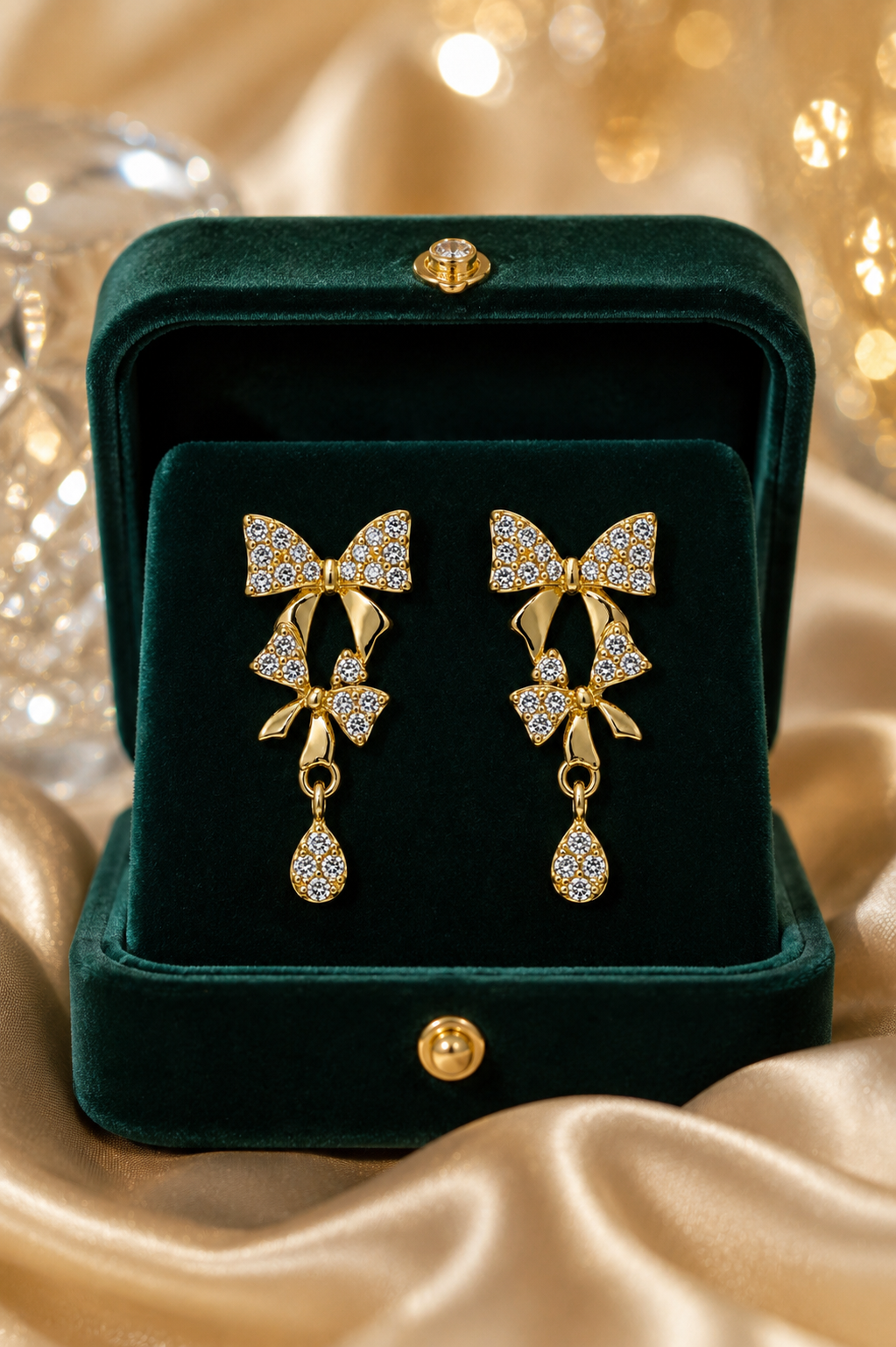 Bow Teardrop Earrings