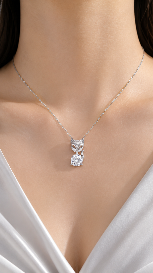 Fox Solitaire Necklace