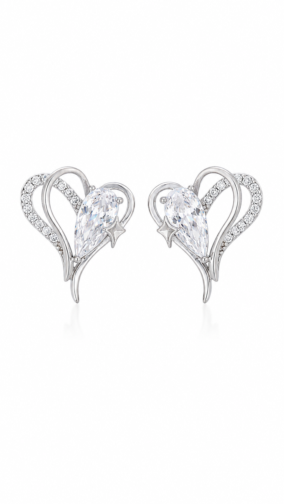 Heart Pear-Cut Earrings