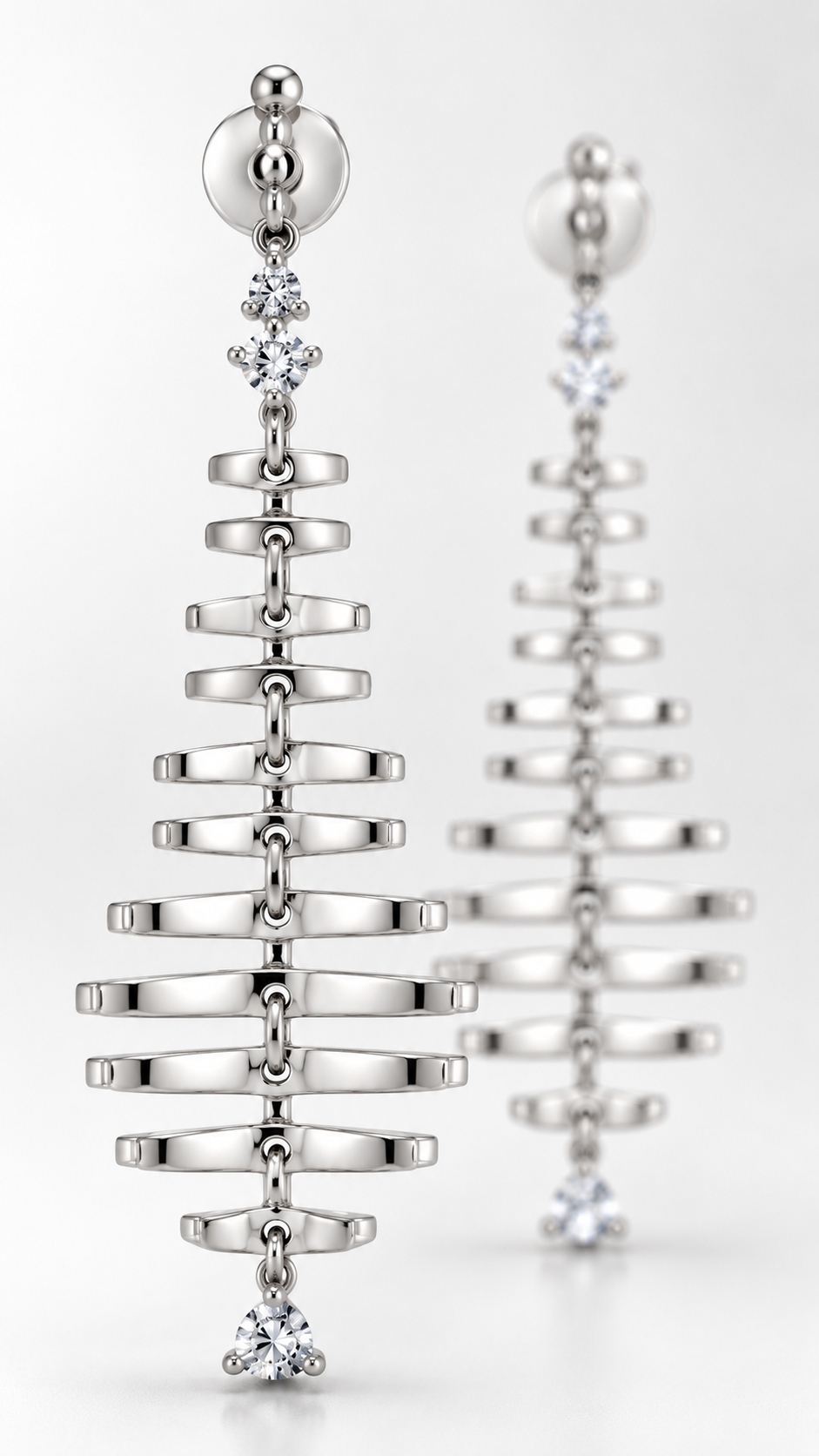 Geometric Tiered Drop Earrings