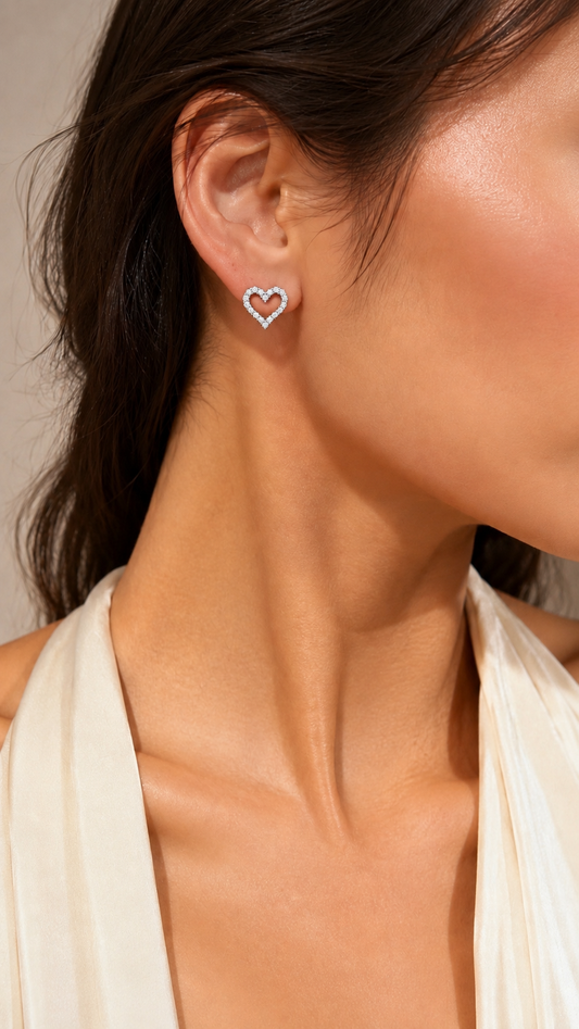 Open Heart Earrings