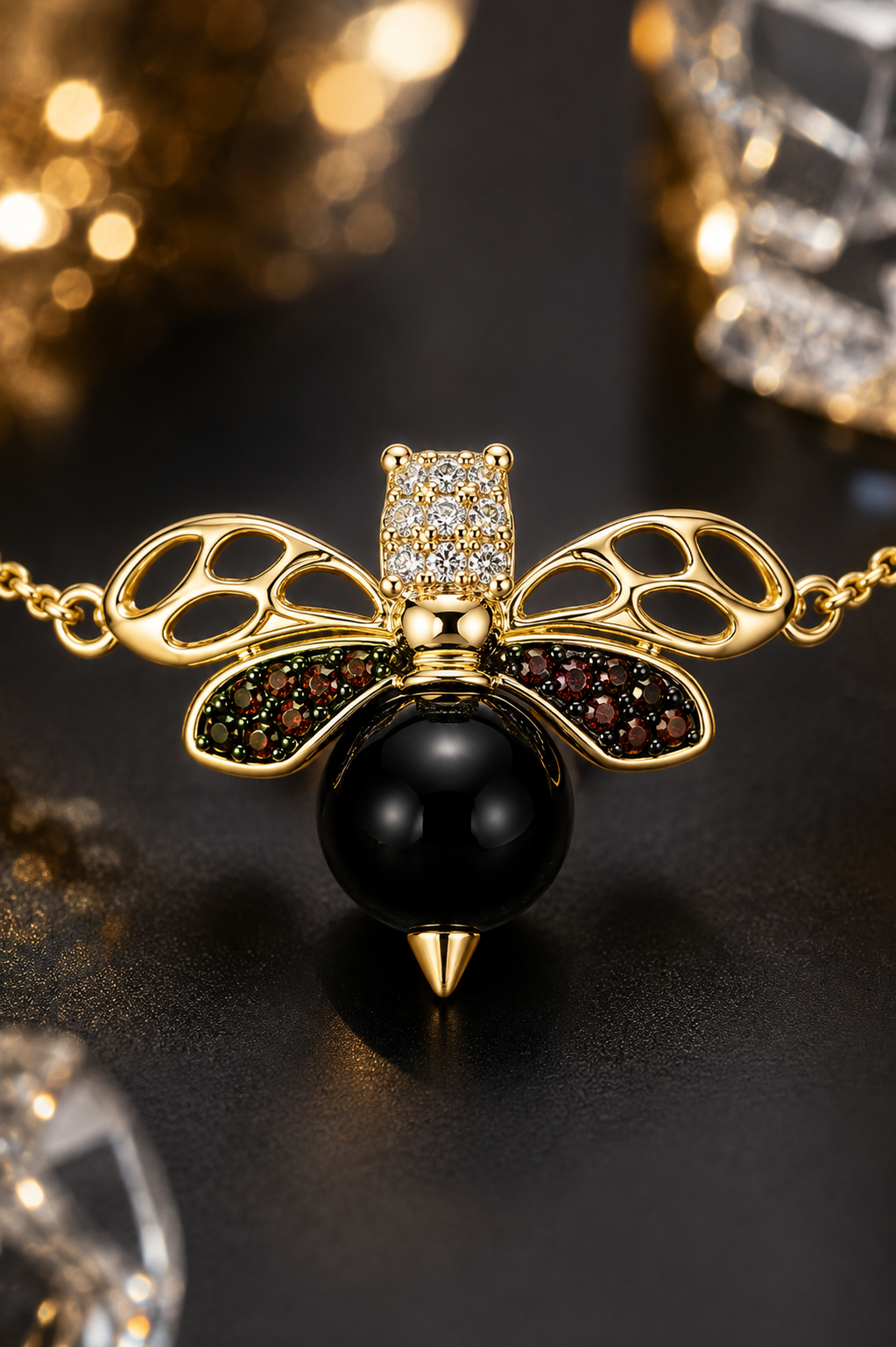 Pearl Bee Charm Bracelet