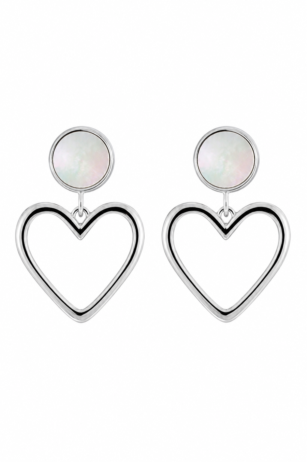 Pearl Heart Earrings