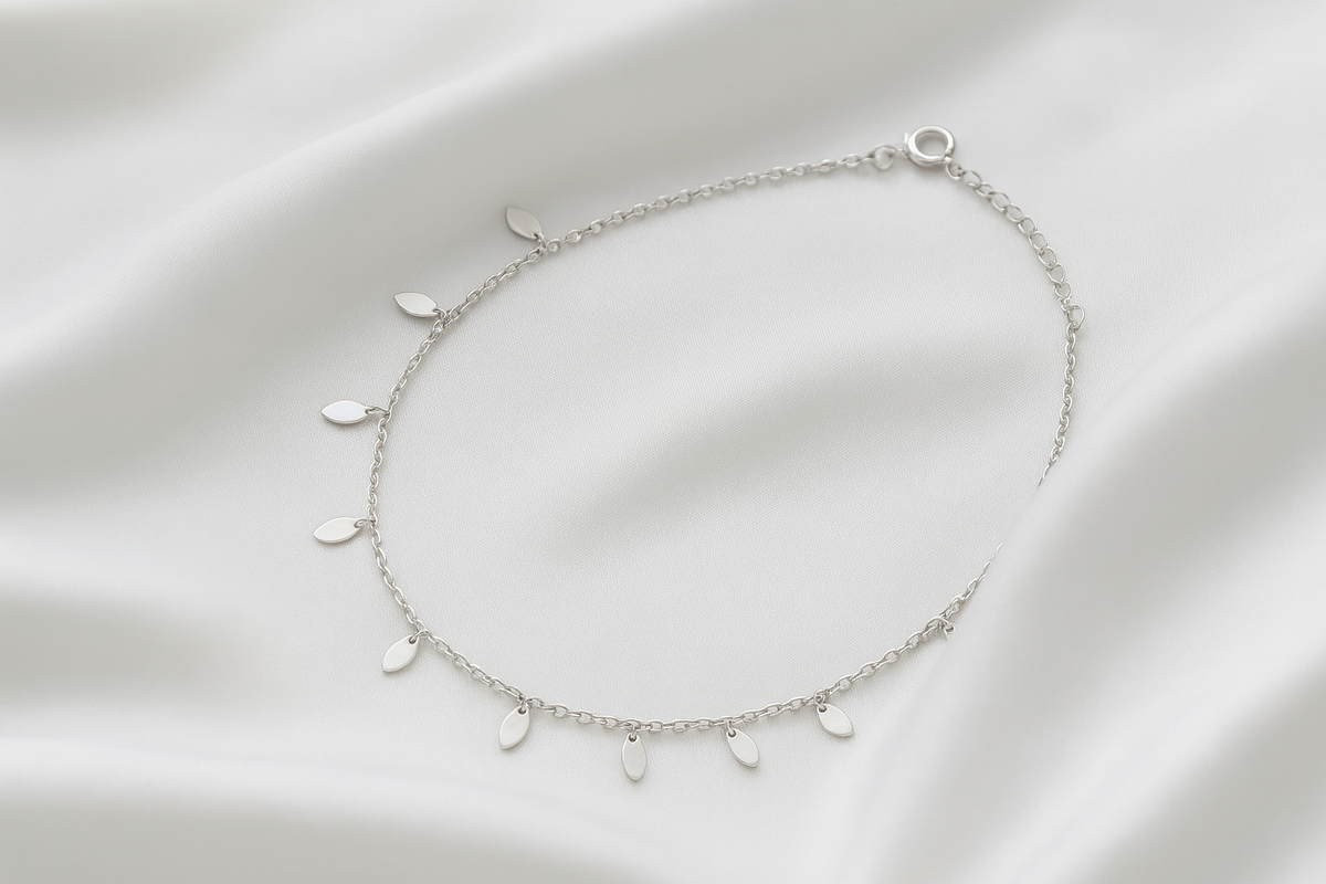 Oval Charm Bracelet Adjustable Chain