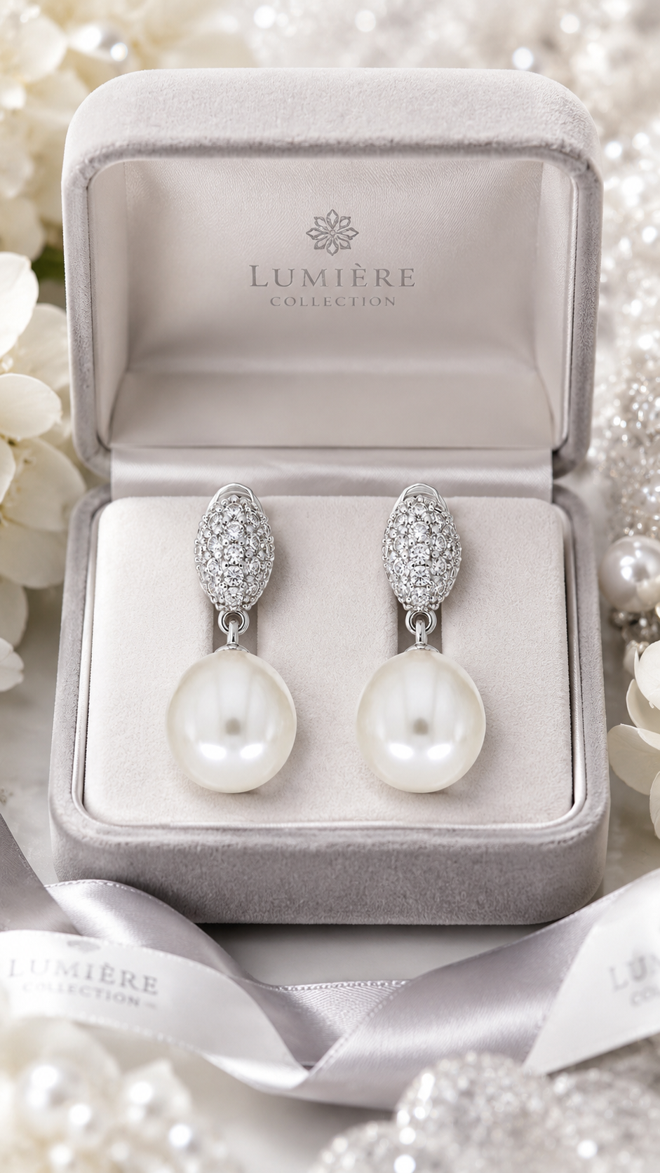 Oval Pearl Earrings