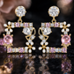 Butterfly Pink Crystal Earrings