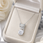 Elegant Silver Fox CZ Solitaire Pendant Necklace