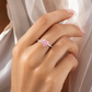 Pink Heart Solitaire Ring