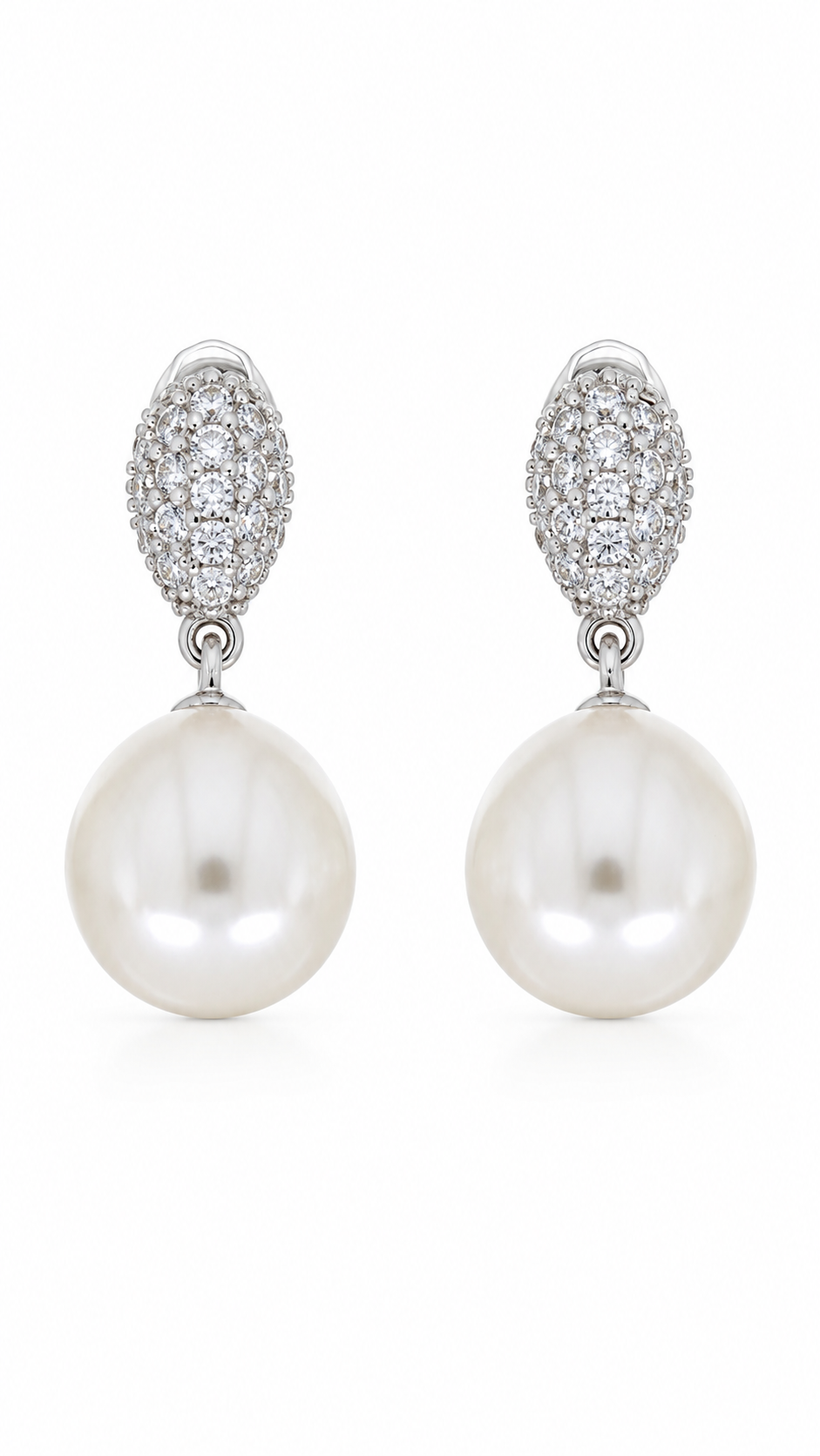 Oval Pearl Earrings
