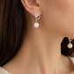 Rose-Gold Pearl Earrings