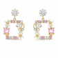 Butterfly Pink Crystal Earrings