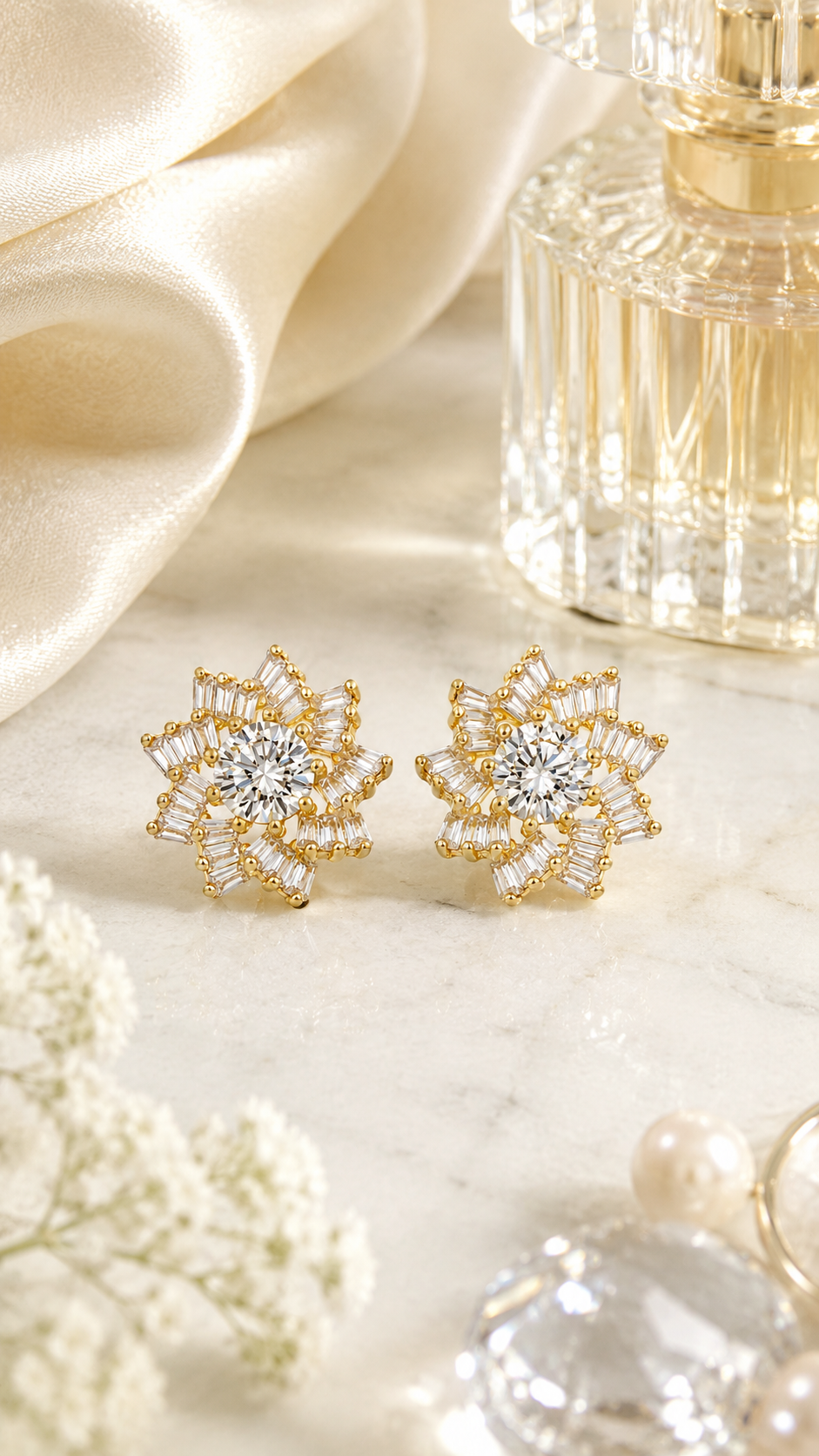 Sunburst Crystal Earrings