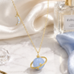 Cosmic Blue Planet Necklace