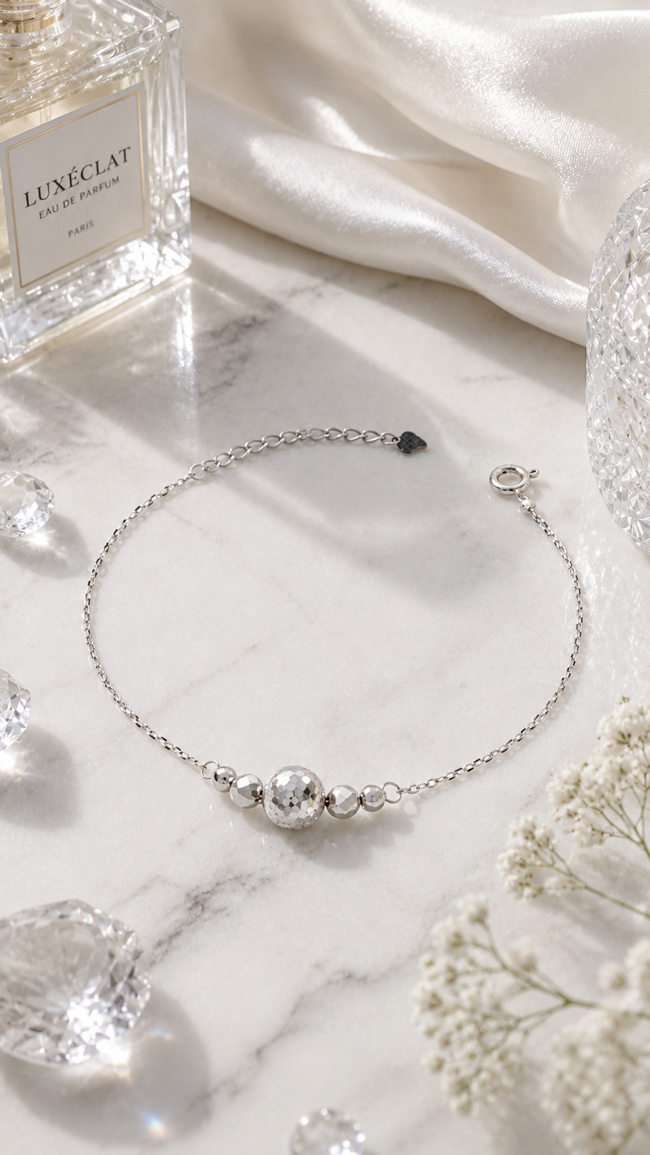 Faceted Bead Ball Bracelet
