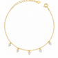 Heart Dangle Charm Bracelet