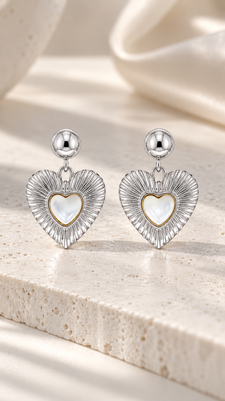 Silver Heart Earrings
