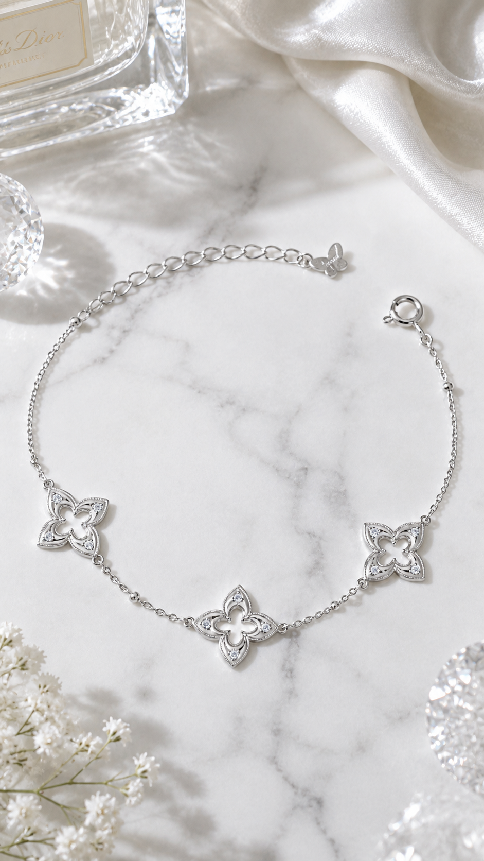 Triple Floral Bracelet